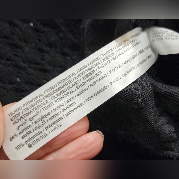 Beautiful, Vtg, Zara Black Lace Trim Sweater. Quite Firm On $ - Picture 11 of 11